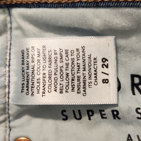 Lucky Brand Mid Rise Super Skinny Ava Jeans - Size 8/29 - Picture 6 of 8